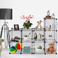 thumbnail image 3 of Gymax 12 Cube Grid Wire Organizer Wardrobe Shelves Bookcase DIY, 3 of 10