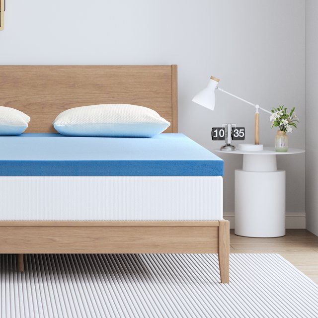Surmatelas Très Grand de 3 Pouces, Surmatelas en Mousse Mémoire Infusée de Gel Rafraîchissant GELBIY, 76*80 Pouces