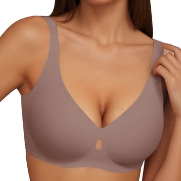 Fgnfyis Wireless Bras for Women No Underwire Seamless Push up Full Coverage Supportive Womens Bralettes Everyday Bra Women Bras Grey XXXL