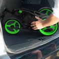 thumbnail image 4 of Gymax Chariot de Golf Pliable à 3 Roues à Pousser et Tirer avec Poignée Réglable Vert, 4 of 10