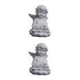 thumbnail image 4 of Baohd Gracieuse Résine Fille Ange Figurine Statue Décoratif Accent de Bureau à Genoux 2Set, 4 of 6