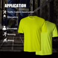 thumbnail image 5 of Radyan Best Hi-Vis Short Sleeve Safety T-Shirt, 20 Pack - 100% Polyester, Size: Adult, 5 of 5