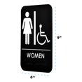 thumbnail image 3 of Alpine Industries 9 Po x 6 Po Signe de Toilettes pour Femmes en Braille Handicapés 5-Pack, 3 of 3