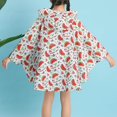 thumbnail image 4 of Children‘s Boys Girls Dinosaur Rainbow Printed Button Rain Jacket Hooded Windproof Raincoat, 4 of 4