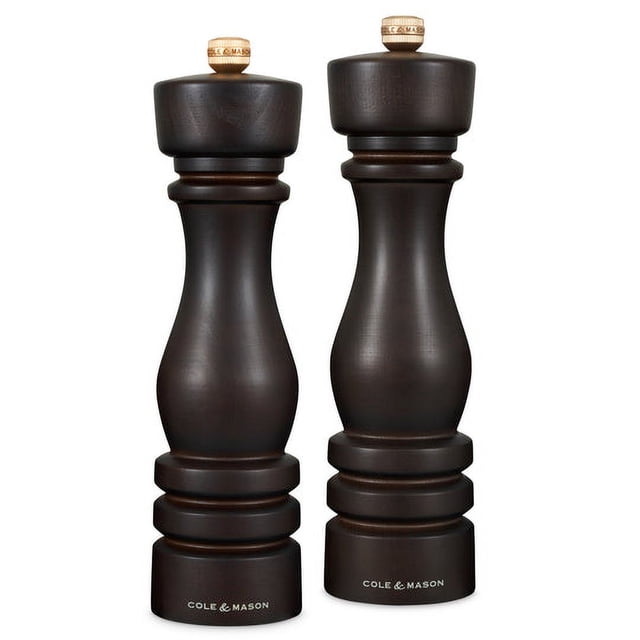 Cole & Mason - The London Collection Salt and Pepper Mill Gift Set, Chocolate Wood, 13cm / 5"