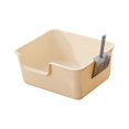 thumbnail image 1 of Cat Litter Box Kitty Litter Pan Cat Sandbox Durable Open Top Pet Litter Tray Light Coffee, 1 of 7