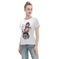 thumbnail image 4 of Women's Basic Short Sleeve T-Shirt Attacking Giant Mikasa Ackerman, 4 of 6