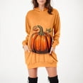 thumbnail image 2 of TJAZFJPA Robes Bleu Pâle Robe Convenant aux Femmes Robe à Imprimé Vintage Chandails à Capuchon à Manches Longues Robes Midi à Manches Longues avec Poches Hauts de Robe pour Femmes Petites Robes pour Femmes, 2 of 6