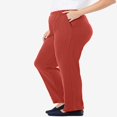 thumbnail image 4 of CHOK Plus Size 7-Day Knit Straight Leg Pant Stretch Elastic Waist Petite & Tall - 3X  Navy, 4 of 6