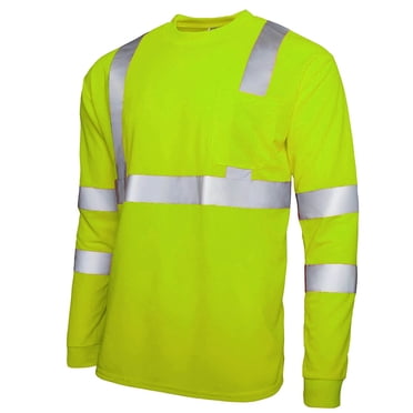 Chemises à Manches Longues, Haut de Sécurité de Travail en Maille Réfléchissante pour Hommes avec Blocs de Couleur, Chemises à Manches Longues pour Hommes