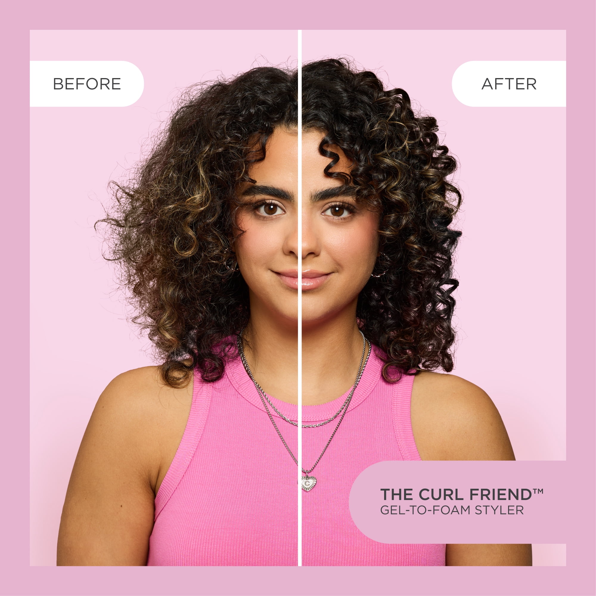 Cake Beauty Gel-to-Foam Curl Styler, The Curl Friend High Hold & Definition - Frizz Protection- Infused with Coconut Oil & Shea Butter - For Curly Hair- 6.8 fl oz