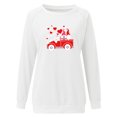 thumbnail image 4 of CEHVOM Imprimé de la Saint-Valentin pour Femmes, Col Rond Décontracté, Manches Longues, Chandail Molletonné à Enfiler, Hauts, Chemise, Blouse, 4 of 5