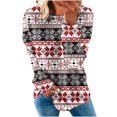 thumbnail image 2 of Costumes de Noël en Liquidation Col Rond Mode Décontractée Manches Longues Chandail à Imprimé de Noël Hauts Blouse Chandail Surdimensionné pour Femmes, 2 of 5