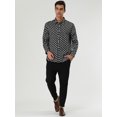 thumbnail image 3 of INSPIRE CHIC Chemise Habillée Ajustée pour Homme à Pois Imprimés à Manches Longues Boutonnée, 3 of 7