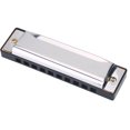 thumbnail image 2 of Ten-hole Harmonica Children's Harmonica Instrument Blues Blues Harmonica Silver White - Please Note When Purchasing That There Is No Instruction Manual And Certificate Of, 2 of 8