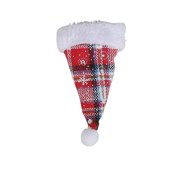 Sbnonk 6pc Christmas Sequin Knife and Fork Set Mini Christmas Hat Knife and Fork Decoration Desktop Christmas Ornaments Decor