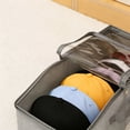thumbnail image 3 of Storage Box Foldable Hat Storage Box with Lid Large Capacity Multi-Functional Baseball Cap Organizer(1Pcs) JASKFLY, 3 of 9