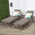 thumbnail image 3 of Topbuy 2 PCS Patio Lounge Chair Chaise Recliner Adjustable Backrest Outdoor&Indoor Brown, 3 of 10