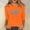 Orange, variant on Jienlioq Cute Tops for Women Women's Loose Casual Orange Knot Orange Round Neck Three Quarter Sleeve T-Shirt Top Black Friday Deals