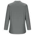 thumbnail image 5 of RKSTN Womens Tops Cotton and Linen V-Neck Long Sleeve Three Buttons Plus Size Tops Loose Fit Solid Color Basic Breathable Summer Tops Blouses, 5 of 5