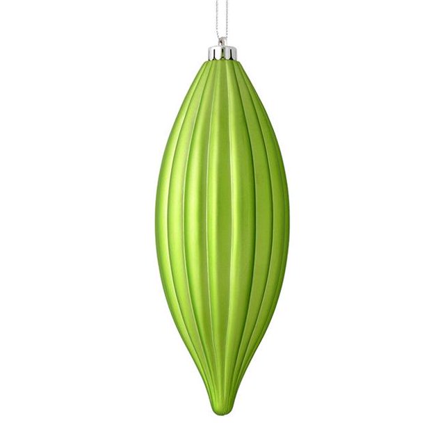 Vickerman M183254M 8 in. Celadon Matte Line Finial Ornament 4 per Bag