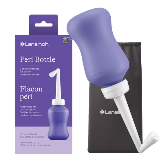 Bouteille Lansinoh Peri à l'Envers pour les Soins Postpartum et le Nettoyage Doux, bouteille de 12,2 onces