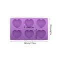 thumbnail image 3 of Silicone Cake Mold Multi-Heart Mousse Cake Silicone Mold Valentine's Day Baking Decorations(Purple,1Pcs) Rkxzt, 3 of 9
