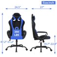 thumbnail image 2 of Video Gaming Chair, PU Leather Racing Chair, Ergonomic Office Chairs High Back Gamer Chair Computer Desk Chairs Lumbar Support with Arms Swivel Chair  for Adults(Blue), 2 of 6