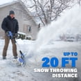 thumbnail image 2 of SOYUS Cordless Snow Shovel, 20V 12-Inch Electric Snow Shovel with LED Light, Directional Plate & Adjustable Handle, Cordless Snow Blower (4.0Ah Battery, Charger & Cover Included), 2 of 7