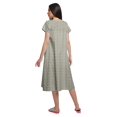 thumbnail image 2 of Moomaya Printed Short Sleeve Nightdress For Ladies Button Placket Nightwear, 2 of 5