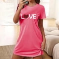 thumbnail image 2 of Chemises de Nuit pour Femmes Vêtements de Nuit Chemises de Sommeil pour Femmes Manches Courtes Chemises de Nuit pour Dormir Nuisette à Enfiler Douce Mignonne Imprimée Robe de Nuit Robes pour Femmes Vêtements de Nuit Robe de Pyjama S, 2 of 3