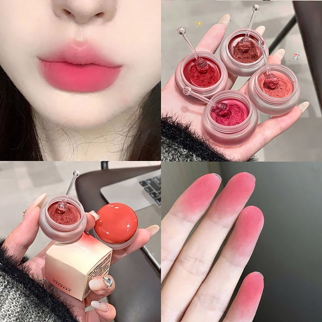 Soft Matte Makeup Pudding - Multi-Purpose Blush & Lipstick, Creamy Powder Blusher for Cheeks & Lips, Long-Lasting, Portable Compact Size, 1pc