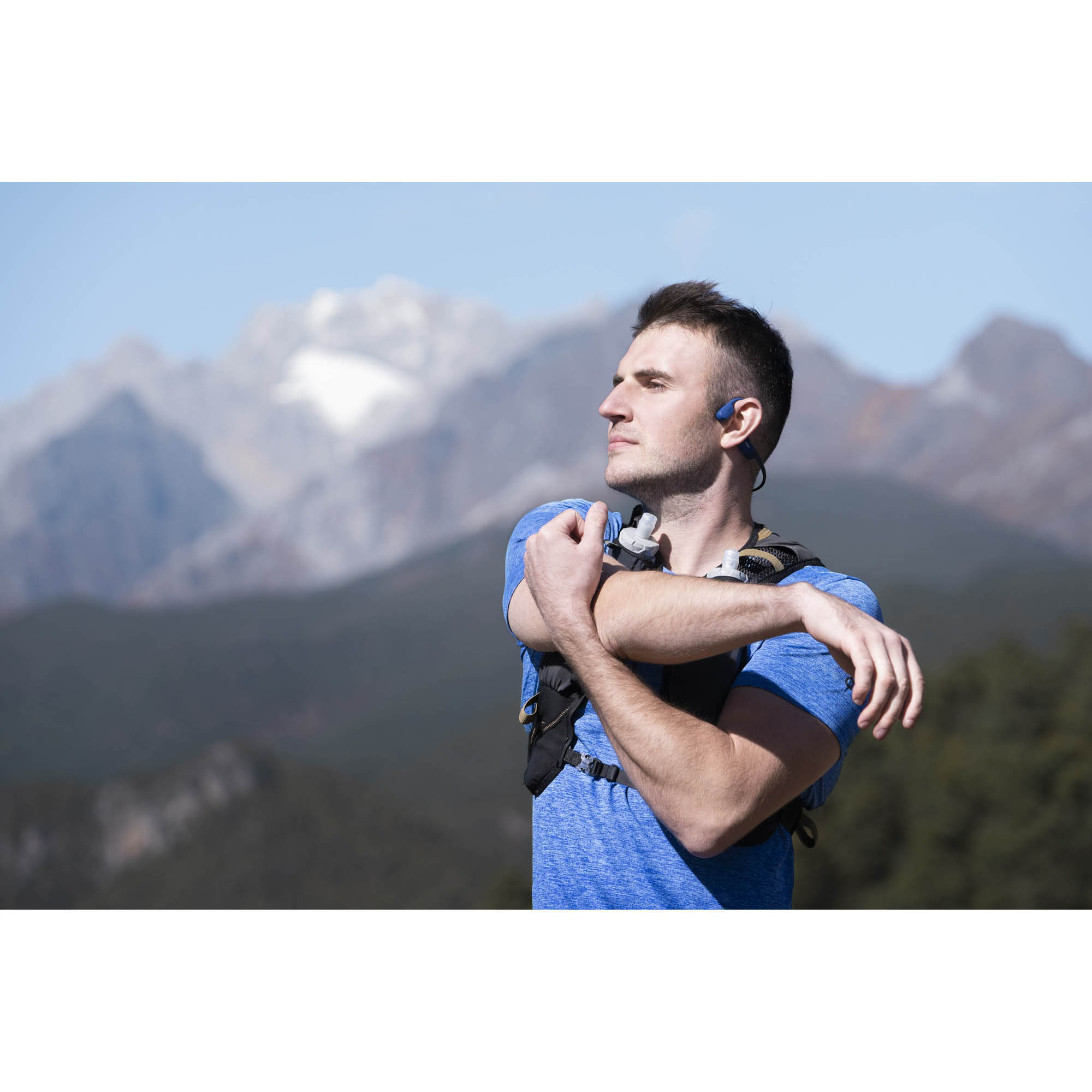 Shokz - OpenRun, CASQUE DE SPORT A CONDUCTION OSSEUSE, bleu