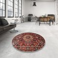 thumbnail image 4 of Ahgly Company Tapis Rectangulaire Traditionnel Rouge Safran Lavable en Machine, 10 Pieds x 13 Pieds, 4 of 7