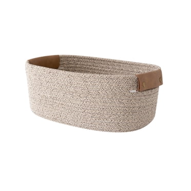 EGNMCR Closet Organizers and Storage, Multifunctional Storage Basket Household Small Item Storage Basket Sundries Storage Basket Snack Desktop Cotton Rope Woven Storage Box storage basket