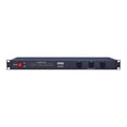 thumbnail image 1 of Pyle 19 Outlet 1U 19" Rackmount PDU Power Distribution Supply Center Conditioner Strip Unit Surge Protector 15 Amp Circuit Breaker 4 USB Multi Device Charge Ports 15FT Cord (PCO865) Black, 1 of 5