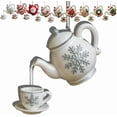 thumbnail image 2 of QIPOPIQ Vintage Christmas Teacup And Teapot Festive Decoration, 2 of 3
