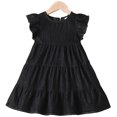 thumbnail image 1 of Qudderr Robe Décontractée en Denim pour Filles Bébé, Manches à Volants, Robe en Jean pour Filles 2-9 Ans, Robe d'Été à Col Rond pour Filles, 1 of 9