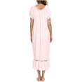 thumbnail image 4 of Timegard Longues Robes de Nuit pour Femmes Manches Courtes Col Rond Vêtements de Nuit Décontractés Amples Confortables Robe de Maison, 4 of 4