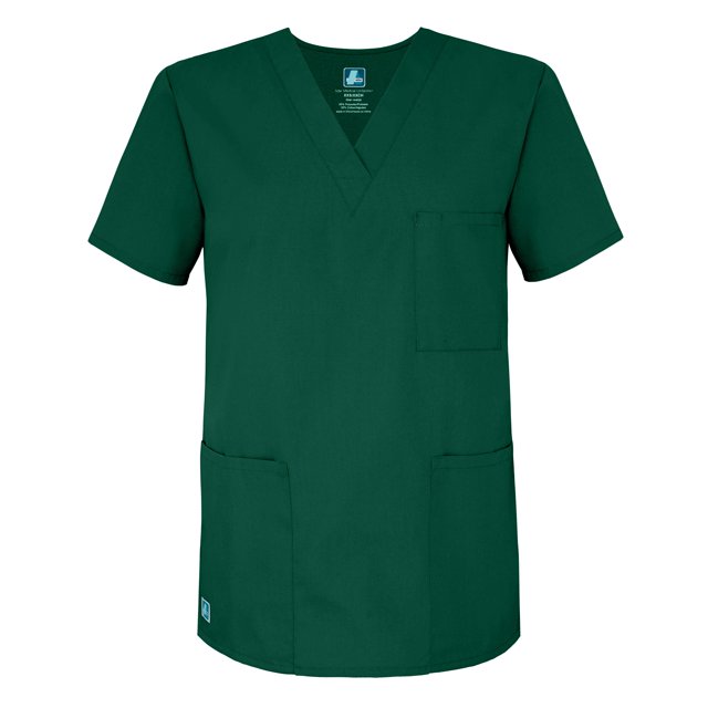Adar Universal Unisex V-Neck Tunic 3 Pocket Scrub Top (Available in 39 Colors)