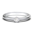 thumbnail image 1 of Classic Bezel Set Birthstone Ring - Cubic Zirconia / White Topaz (April), 1 of 4