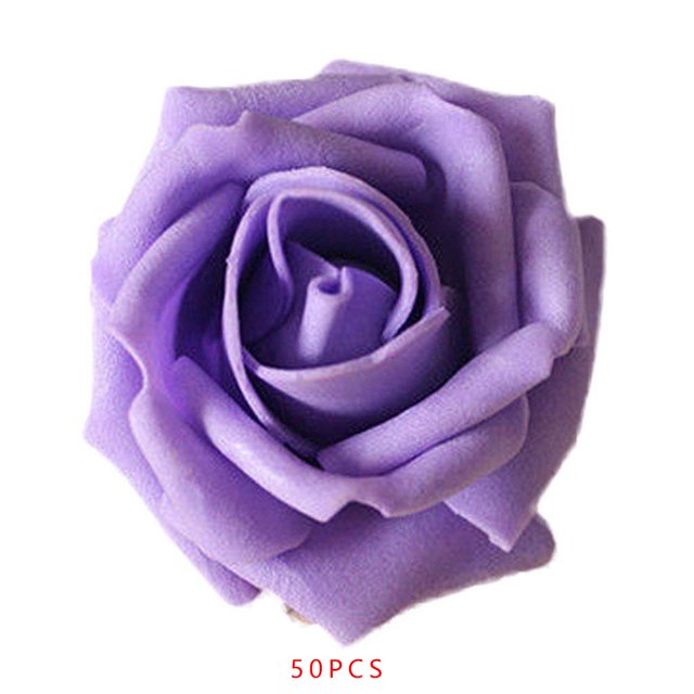 Braveheart 50pcs Artificial Bionic Flowers PE Foam Fake Lifelike Roses Wedding Egagement Decorations