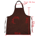 thumbnail image 2 of 3X Plain Apron Front Pocket for Butchers Kitchen Cooking Craft Baking Waiter - Brown, 2 of 5
