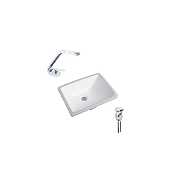DROP Bath and Kitchen DR091108 Undermount Bathroom Sink Set