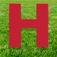 thumbnail image 1 of Advanced Graphics 3250 Panneau de Cour Lettre H 20 x 15 Po, Rouge, 1 of 1