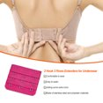 thumbnail image 3 of Maoww Extension Strap Bra Extender Buckle 3 Hook Women Accessories Practical Elastic Multicolor Clips Tight 3 Rows Underwear rose red, 3 of 6