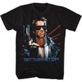 thumbnail image 1 of Terminator 1984 SciFi Action Movie Arnold Serious Semi-Auto Gun Adult T-Shirt, 1 of 2