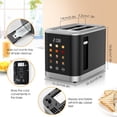 thumbnail image 3 of Touch screen Toaster 2 Slice Digital Timer Toasters with 6 Bread Types & 6 Shade Settings, Smart Extra Wide Slots Toaster with Bagel Defrost Reheat Cancel Function, 3 of 7