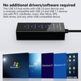 thumbnail image 3 of AMERTEER USB 3.0 USB Data Hub with 4 USB Ports 5 Gbps Fast Charging USB Splitter HUB (1 USB 3.0 & 3 USB 2.0) Compact Multi-Port Adapter Docking Station for PC Laptops XPS Flash Drive, 3 of 10