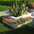 thumbnail image 2 of Outsunny L-Shaped Raised Garden Bed Galvanized Steel Planter Box Silver, 2 of 10